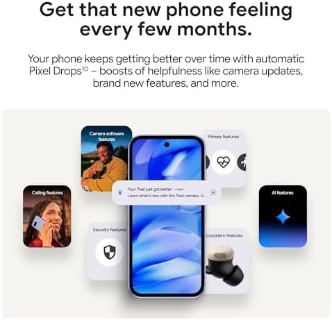 Google Pixel 9a with Gemini - Unlocked Android Smartphone with Incredible Camera and AI Photo Editing, All-Day Battery, and Powerful Security - Obsidian - 128 GB : Cell Phones & Accessories - Image 11