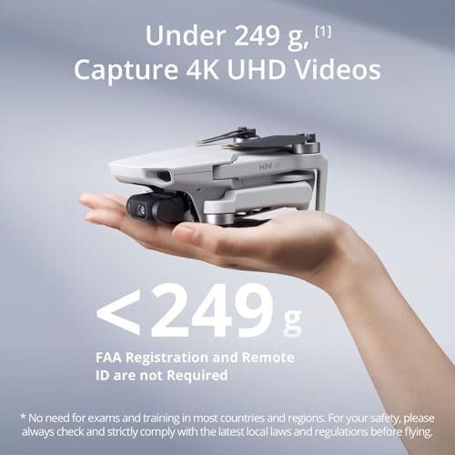 DJI Mini 4K Fly More Combo, Drone with 4K UHD Camera for Adults, Under 249 g, 3-Axis Gimbal Stabilization, 10km Video Transmission, Auto Return, 3 Batteries for 93-Min Max Flight Time, QuickShots : Toys & Games - Image 2
