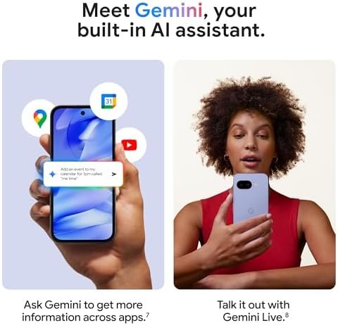 Google Pixel 9a with Gemini - Unlocked Android Smartphone with Incredible Camera and AI Photo Editing, All-Day Battery, and Powerful Security - Obsidian - 128 GB : Cell Phones & Accessories - Image 4