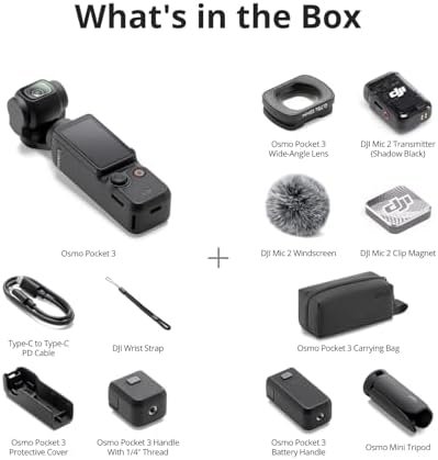 DJI Osmo Pocket 3 Creator Combo, 1'' CMOS, 4K Resolution/120fps Vlog Camera, 3-Axis Stabilization, Face/Object Tracking, Mic Included for Clear Sound, Digital Camera for YouTube : Electronics - Image 7