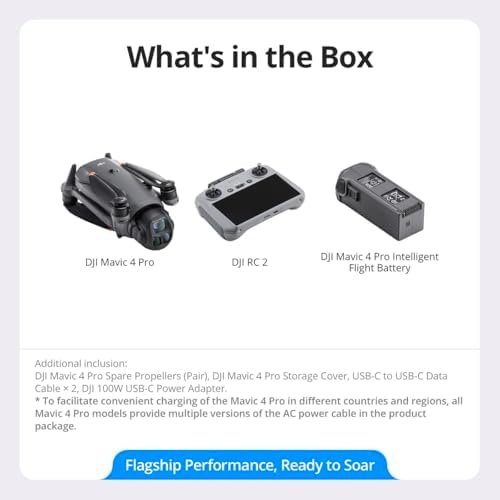 DJI Mavic 4 Pro Drone with DJI RC 2, Flagship Tri-Camera Drone with 100MP 4/3 CMOS Hasselblad Camera, for Professionals, 30km/18.6mi Video Transmission, 51-Min Max Flight Time : Toys & Games - Image 8