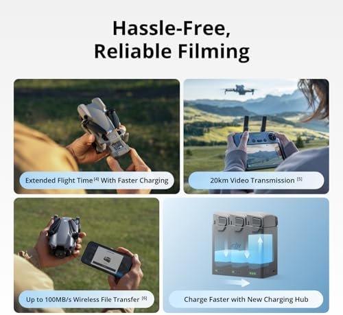 DJI Mini 5 Pro Fly More Combo Plus with DJI RC 2, Drone with Camera, 1-Inch CMOS, 4K Drone for Beginners, Obstacle Sensing, ActiveTrack 360°, 225° Gimbal Rotation, Extended Battery Life : Toys & Games - Image 7
