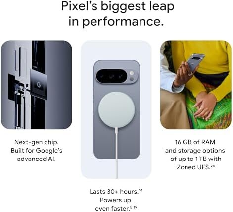 Google Pixel 10 Pro XL - Unlocked Android Smartphone - Gemini AI Assistant, Triple Rear Camera System, Fast-Charging 24+ Hour Battery, and 6.8" Super Actua Display - Obsidian - 512 GB (2025 Model) : Cell Phones & Accessories - Image 8