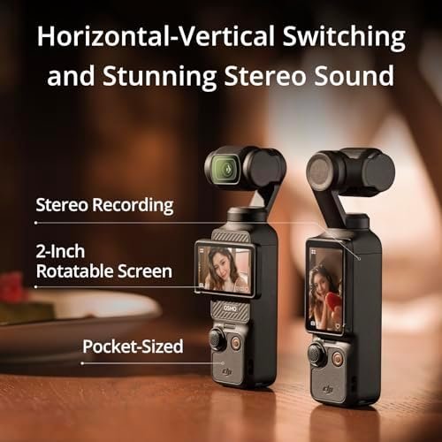DJI Osmo Pocket 3 Creator Combo, 1'' CMOS, 4K Resolution/120fps Vlog Camera, 3-Axis Stabilization, Face/Object Tracking, Mic Included for Clear Sound, Digital Camera for YouTube : Electronics - Image 4